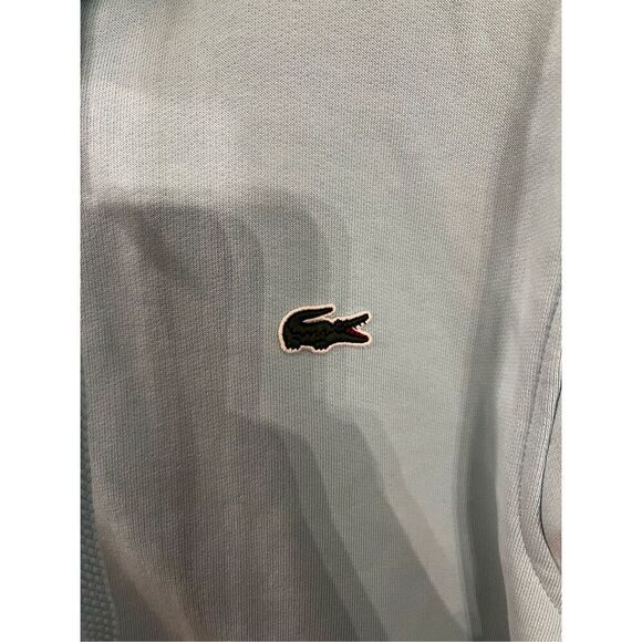 Lacoste Sport Fleece Light Blue Zip Up Hoodie sz 5 or L NWOT - Picture 3 of 15